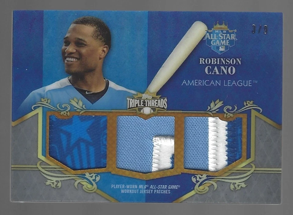 Robinson Cano 2013 Topps Triple Treads All Star Patches Triple Patch 3/9 💲 - Imagem 1 de 3