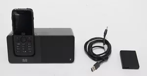 Cisco Unified CP-8821-K9 Wireless IP Phone CP-DSKCH-8821 Station & Power Adapter - Picture 1 of 11