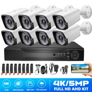 8CH H.265+ 5MP Lite DVR 1080P Outdoor CCTV Home Security Camera System Kit USA - Picture 1 of 29