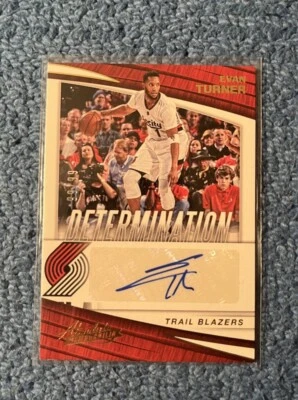 2017 Panini Absolute Basketball #D-ET Evan Turner Determination Autograph /99 - Image 1 of 2