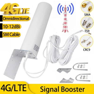 MARKENLOS 4G LTE Antenne Externe Omnidirektional TS9/SMA/CRC9 Router Verstärkung Halter