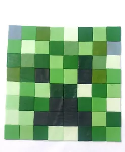 Topper de fondant 2D Creeper Minecraft. "Talla 8"" x 8" - Imagen 1 de 5