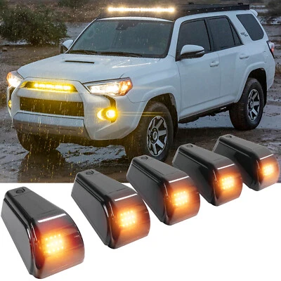5X Para Toyota 4Runner RAV4 Energía Solar Inalámbrica Techo 12 Luces LED Cabina Ámbar Foto 1 de 4