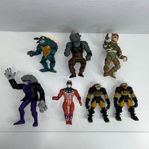 Vintage Action Figure Lot Power Rangers X-men TMNT Mighty Crusaders 80s 90s Cover