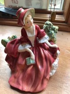 DE COLECCIÓN ROYAL DOULTON VESTIDO ROJO DAMA LYDIA INGLATERRA ESTATUA - Imagen 1 de 7