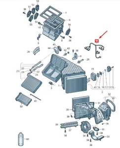 VW Touareg 7P MK2 Air Conditionné Harnais Gauche Volant 7P6971565B Neuf Original - Picture 1 of 1