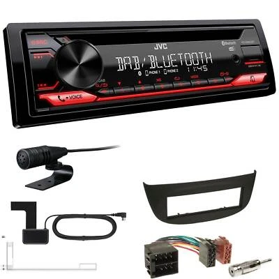 JVC KD-DB622BT DAB inkl Antenne Bluetooth USB Einbauset für Renault Wind schwarz - Bild 1 von 4