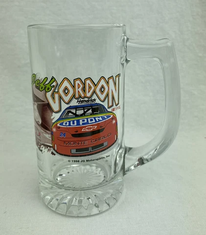 Jeff Gordon 24 Dupont Monte Carlo NASCAR Glass Beer Coffee Stein 1998 Hendrick Cover