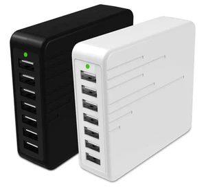 Nuevo cargador inteligente de escritorio de alimentación de CA tamaño familiar 45W 5V/9A 7 puertos USB 2.0 - Imagen 1 de 9