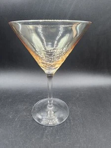 Pier 1 Amber crackle Martini Glass - Picture 1 of 8