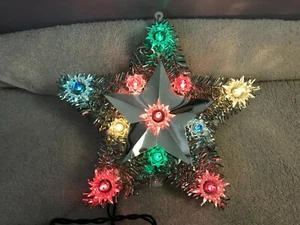 Árbol de Navidad Topper Plata Oropel Estrella 11 Luces 5 Puntos CH7118 - Imagen 1 de 5