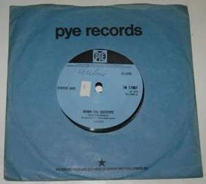 STATUS QUO - DOWN THE DUSTPIPE b/w FACE WITHOUT A SOUL, PYE 17907, SOLID CENTRE - Bild 1 von 1