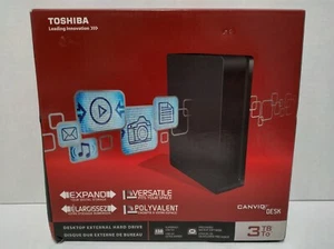 Toshiba Canvio Desk 3TB DeskTop External Hard Drive SuperFast Usb 3.0 NEW SEALED - Picture 1 of 6