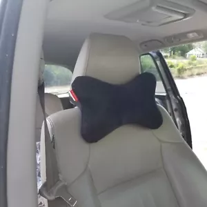 Black Memory Foam Car Auto Head Rest Support Pillow Neck Pain Relief Cushion - Picture 1 of 3