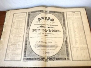 Guillaume Maury ATLAS GEOMETRIQUE TOPOGRAPHIQUE du PUY DE DOME (1844) in-plano - Picture 1 of 12