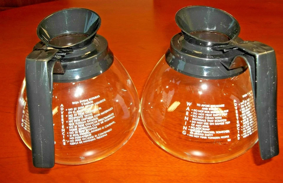 2 Black - 12 Cup Commercial Coffee Pots Carafes Decanters for BUNN - Regular