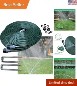 2024 100 FT Flat Sprinkler Hose for Lawn Watering Garden Soaker Hose with Hol... - Picture 1 of 7