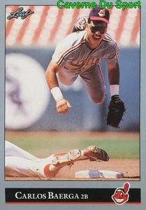 202 CARLOS BAERGA CLEVELAND INDIANS BASEBALL CARD LEAF 1992 - Picture 1 of 1