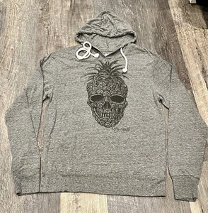 Sudadera con Capucha Azul 84 Piña Calavera Talla XS Gris Kona Hawaii Ligera (Z143) - Imagen 1 de 3