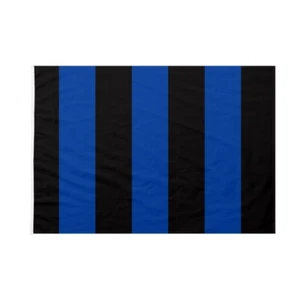 BANDIERA INTER ATALANTA NERAZZURRA NERA E AZZURRA 90 X 60 cm CON ASOLA PER ASTA - Foto 1 di 2