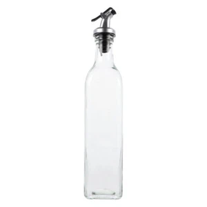 Botella de aceite transparente de vidrio condimento práctico 2 piezas - Imagen 1 de 12