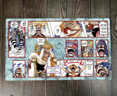 O-P Table Playmat BUGGY THE CLOWN CCG OPCG Mat Trading Card Game Mouse Pad & Bag - image 1 of 3