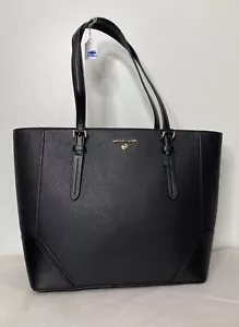 MICHAEL MICHAEL KORS Aria große schwarze Ledertasche Handtasche AUTHENTISCH NEU MIT ETIKETT - Bild 1 von 12