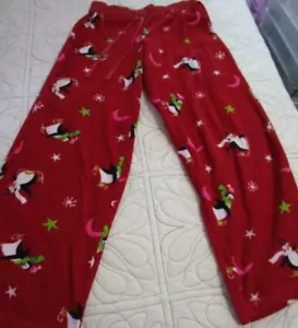 Feliz Madagascar Penquin Navidad Salón PJ Pantalones Talla L 11 13 Cintura 28 33 I 29 - Imagen 1 de 4