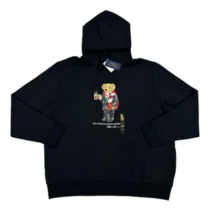 Polo Ralph Lauren Polo Bear Hooded Sweatshirt - Black w/ Scarf, Hot Cocoa - XXL - Picture 1 of 4