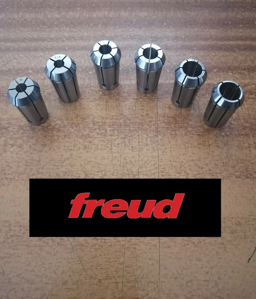 Freud Router Collet Set of 6 Collets (6mm, 8mm,12mm, 1/4", 3/8",1/2") - Image 1 of 4
