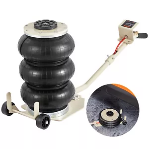 VEVOR Pneumatic Trolley Jack 3t Air Jack Air Cushion Portable White - Picture 1 of 12