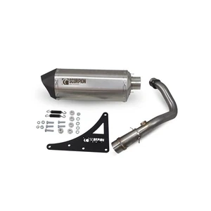 Scorpion Exhaust Serket Parallel Full Sys S/Steel Royal Alloy GP200 2017-18 - Picture 1 of 5