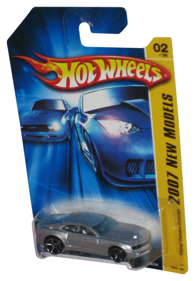 Hot Wheels 2007 New Models 2/36 Silver Chevy Camaro Concept Toy Car 002/180 - Image 1 of 1