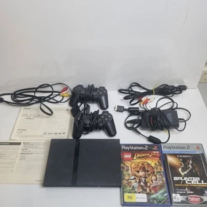 Sony PlayStation 2 Slim SCPH-70002 PAL Console + Controller + Cables + Games - Picture 1 of 10