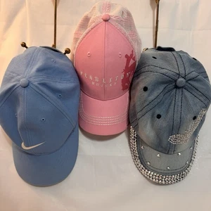 Lote de 3 gorras de béisbol cola de caballo para mujer: Pendleton Whiskey, Nike, Denim Bling - Imagen 1 de 13