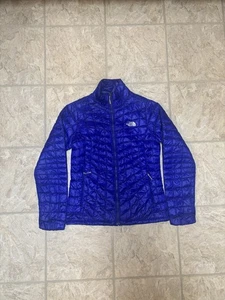 The North Face Womens Purple Blue Thermoball Jacket Lightweight Puffer Coat - Picture 1 of 6