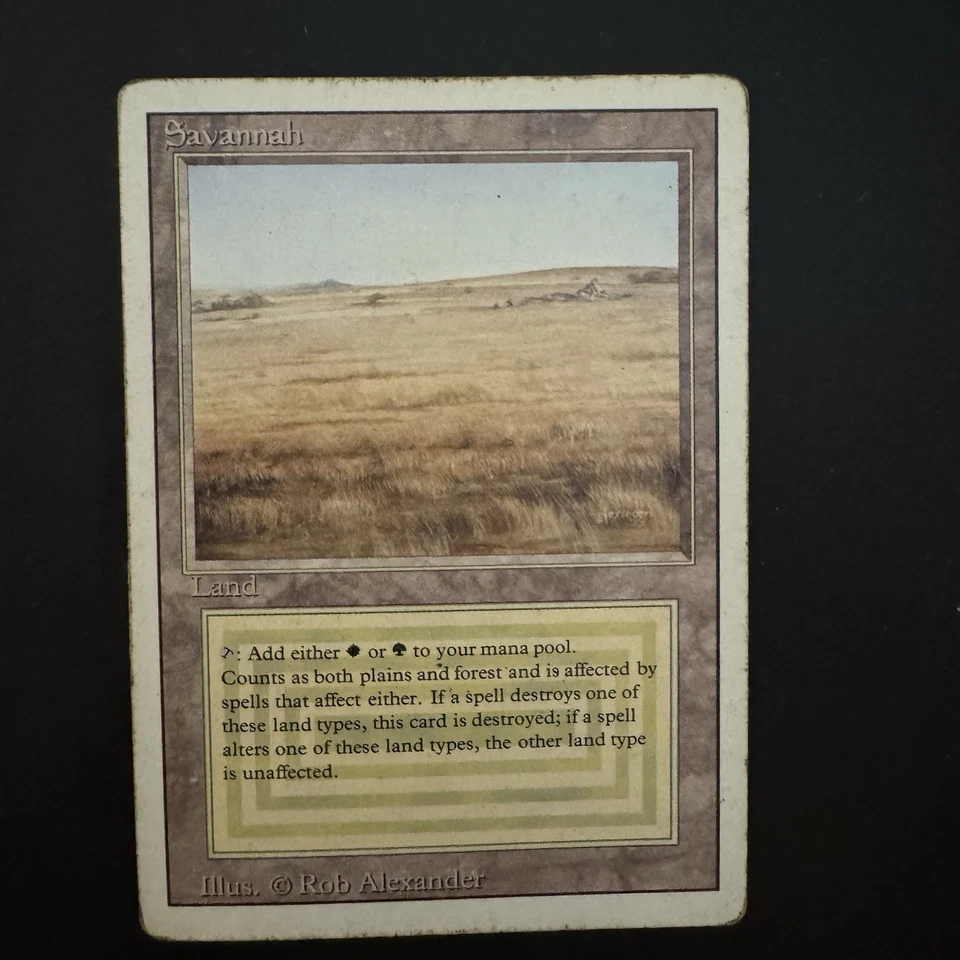 Magic The Gathering Savannah Revised Dual Land Heavily Played See Photos - Image 1 of 2