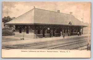 Delaware Lackawanna Western Railroad Station Depot Waverly New York NY um 1905 PC - Bild 1 von 2