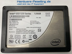 Intel SSD 520 Séries 120GB 2,5 " SATA III 6G SSDSC2CW120A3 G30599-303 - Afbeelding 1 van 1