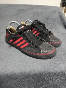 DUANE PETERS PUNK SKULL ROCK SKATE VISION LOW TOP RARE 11 BLK W RED STRIPE - Picture 1 of 18