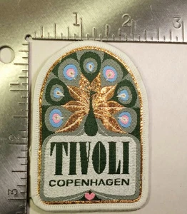Vintage altes Tivoli Kopenhagen (Dänemark) gesticktes Abzeichen Patch Europa Souvenir - Bild 1 von 4