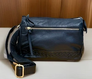Great American Leather Works Black Purse Shoulder Bag CrossBody Genuine 11 X 7 - Picture 1 of 8