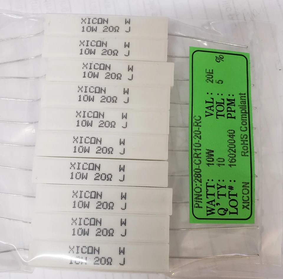 Resistencias Xicon 10w 20ohm Foto 1 de 1