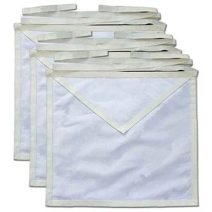MASONIC COTTON DUCK CLOTH CANDIDATE APPRENTICE APRONS - PACK OF 6 - Bild 1 von 1