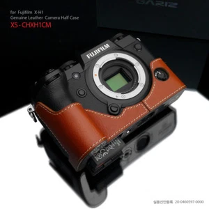 Gariz XS-CHXH1CM Mezza custodia in vera pelle Fujifilm Fuji XH1 X-H1 marrone cammello - Foto 1 di 11