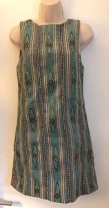 $288 Alice Olivia Striped Embroidered Beaded Dress US Size 2 - Picture 1 of 5
