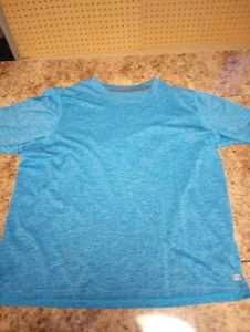 Energy Zone Activewear Short Sleeve Shirt Electric Blue Heather Men's Large - Picture 1 of 3