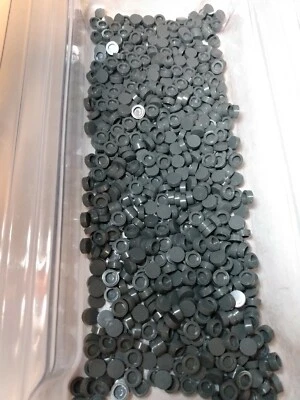 Nuevo #98138 Azulejo Redondo 1X1 Gris Azulado Oscuro — 200 Piezas* — Personalizado & Compatible Foto 1 de 3