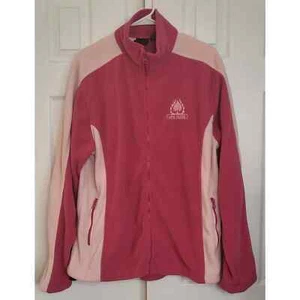 Las Vegas Embroidered Pink Fleece Zip Up Sweatshirt- Women's Size Large - Picture 1 of 4