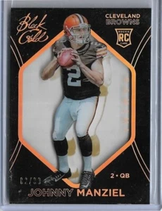 RARE 2014 PANINI BLACK GOLD JOHNNY MANZIEL ROOKIE CARD #100 ~ 02/99 HIS JERSEY # - Picture 1 of 2